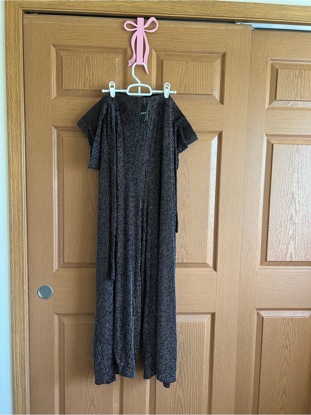 torrid Black Metallic wide leg pants